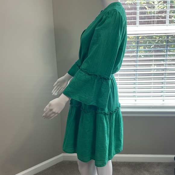 Draper James Avery Shirtdress in Mint Green Dobby Stripe, Medium - Picture 13 of 16